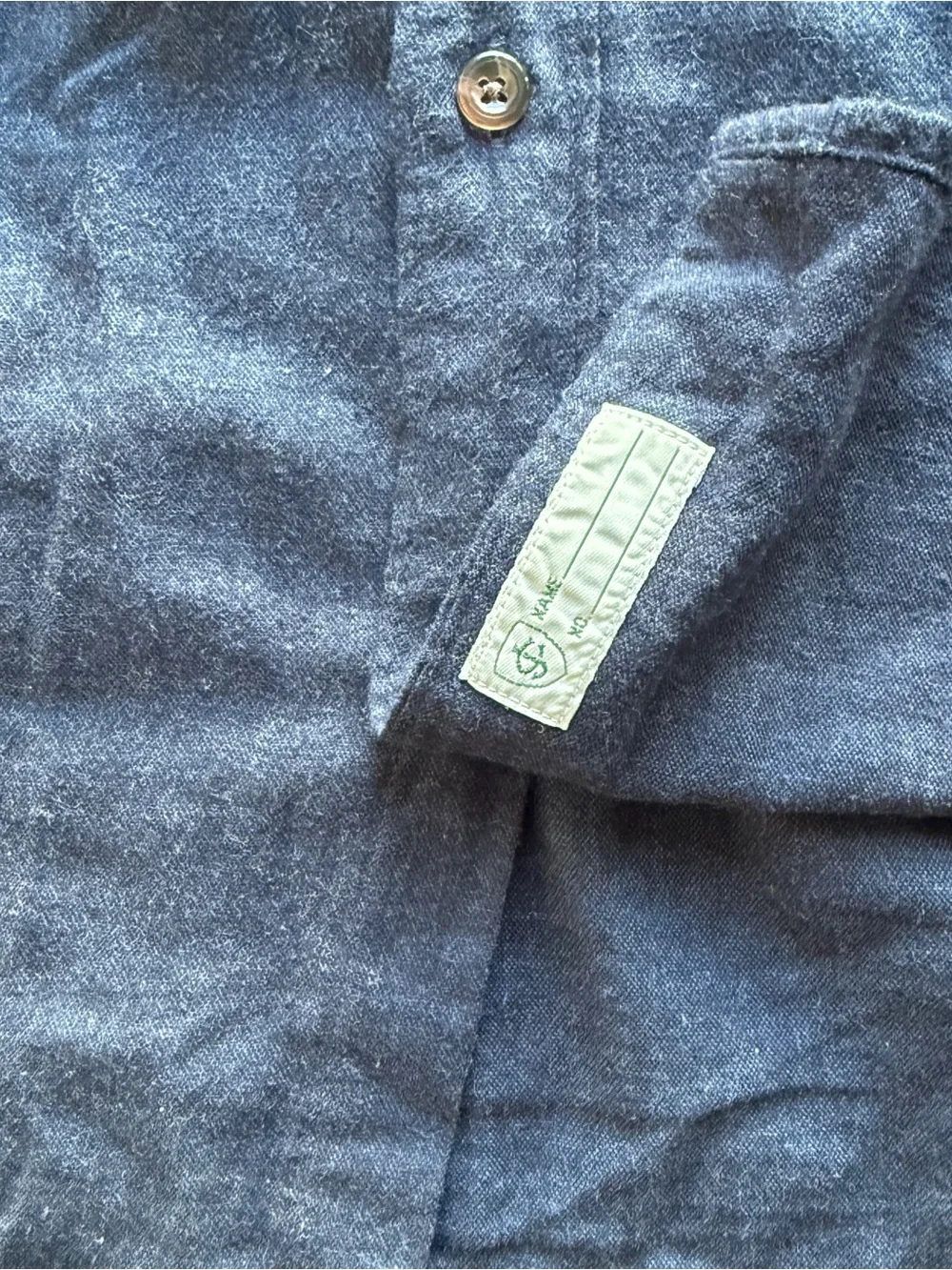 J.Crew Brushed Twill Button Down Shirt Large Navy Slim Untucked Cotton